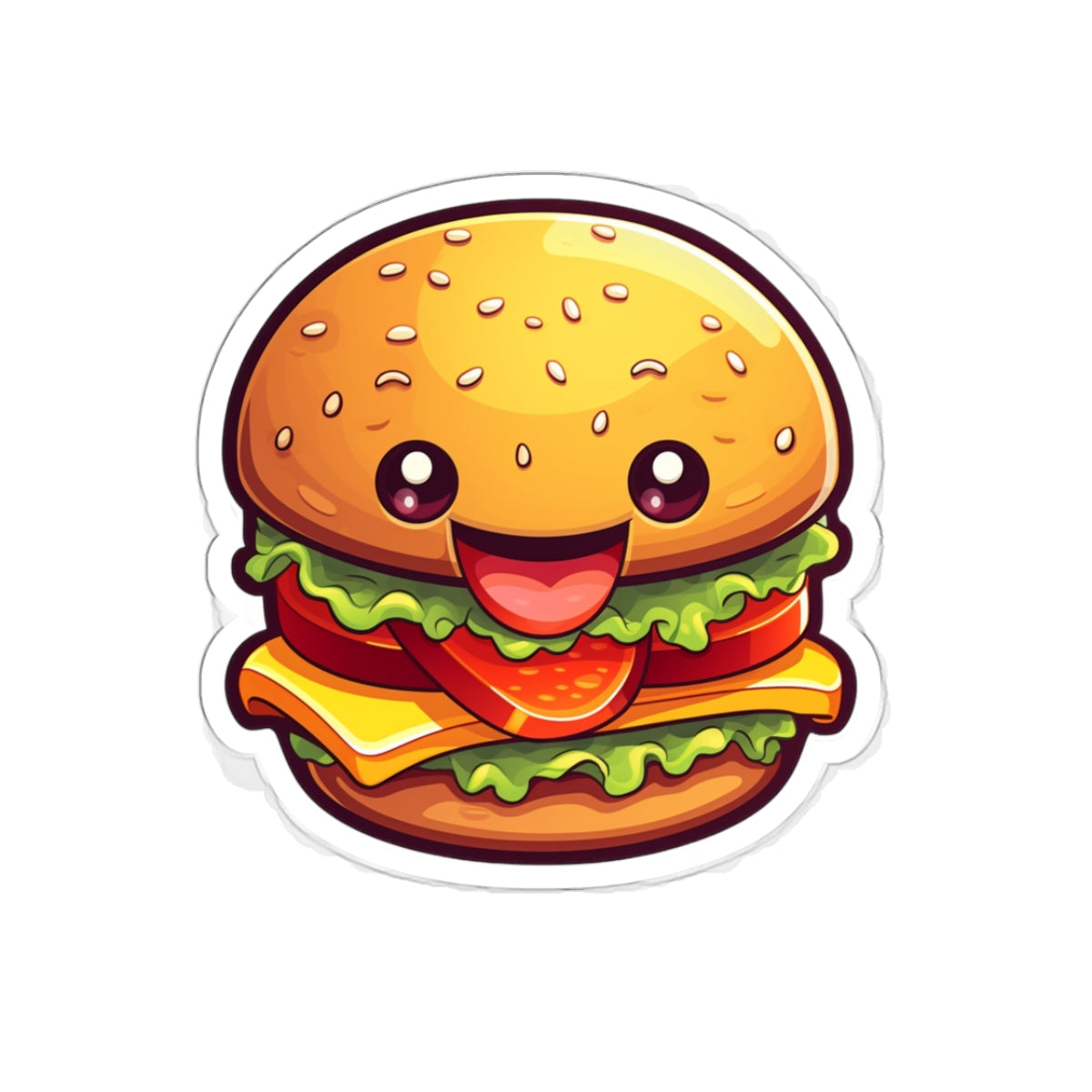 Cute Little Burger Stickers