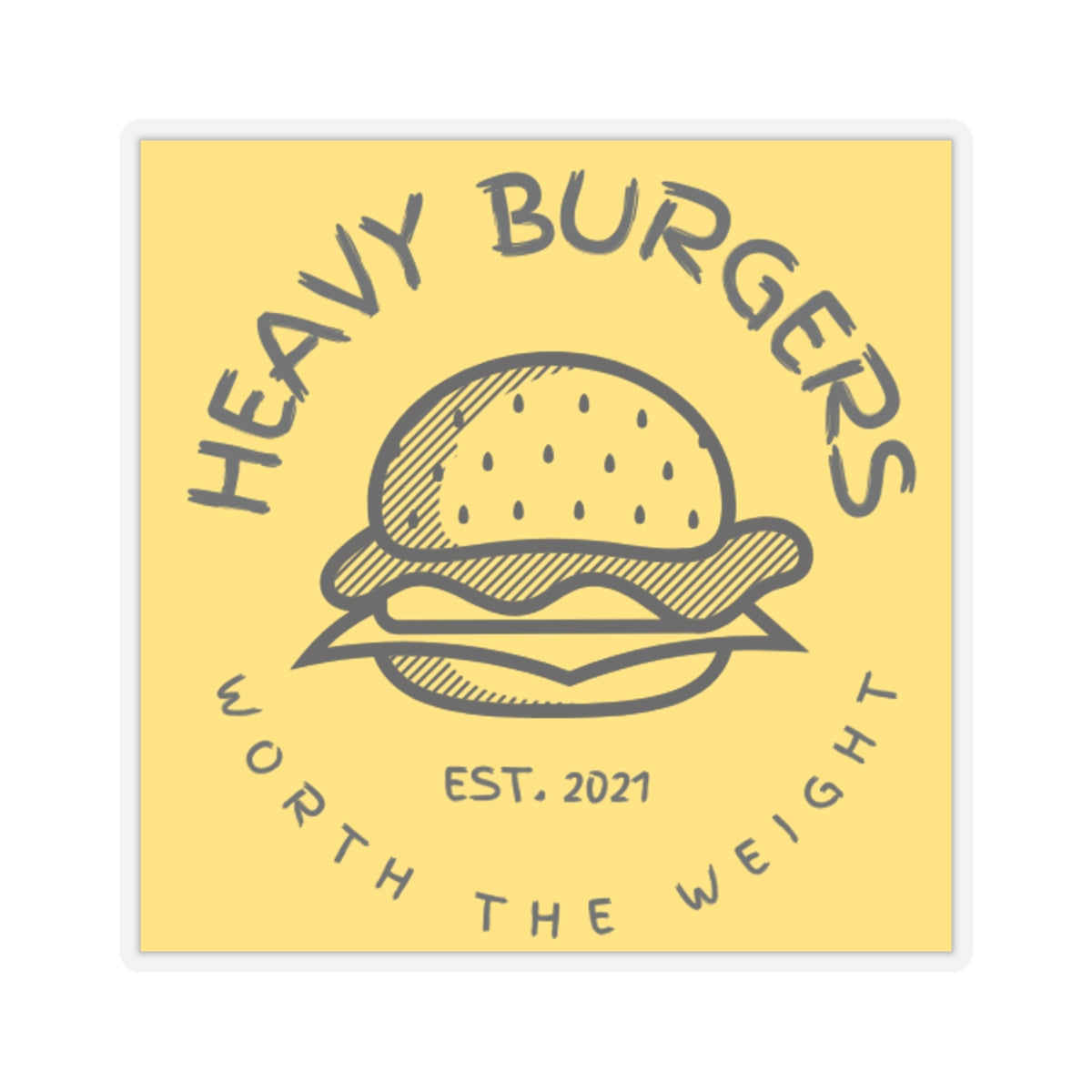 Heavy Burgers Kiss-Cut Sticker