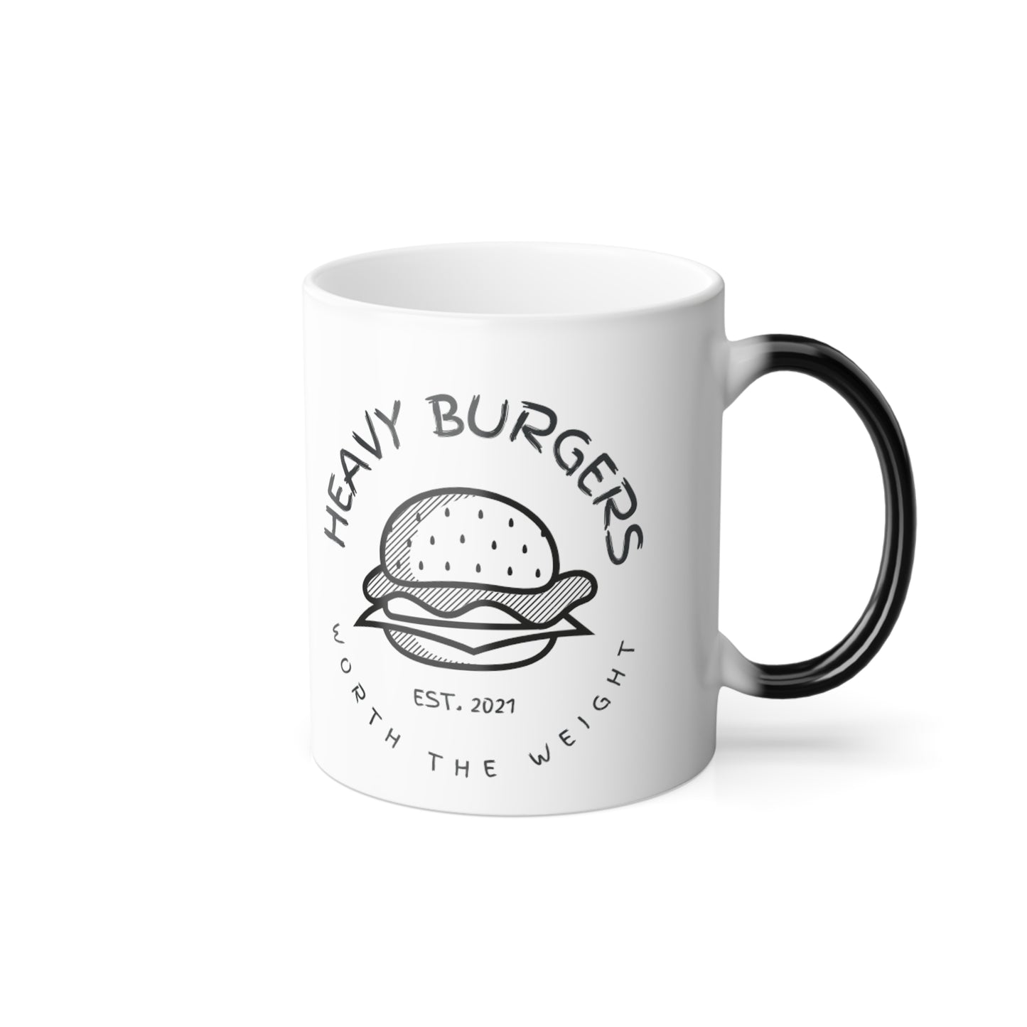 Heavy Burgers Color Morphing Mug, 11oz